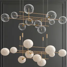 Bolle galotti orizzontale suspension chandelier